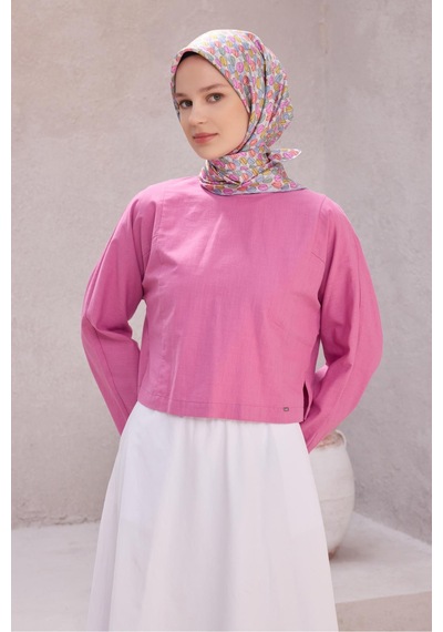 Belli % 100 Twill İpek Eşarp 4204d 80 Azur