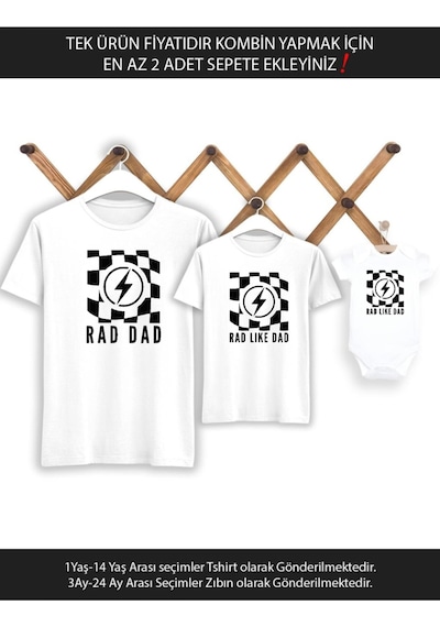 Rad Like Dad Baba Oğul Kız Tişört
