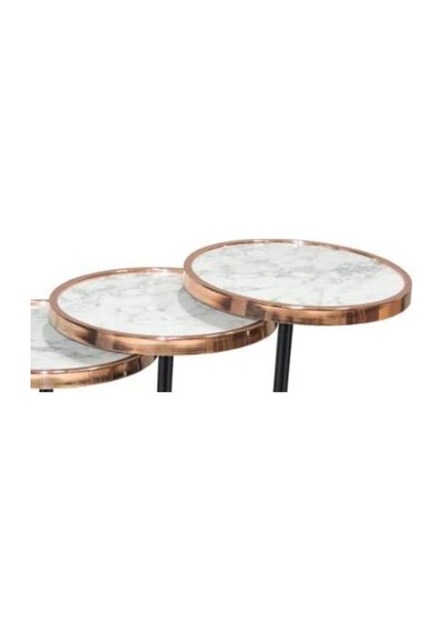 Brc Olimpik Zigon Siyah Mermer Desen Metal Transmisyon Çelik Rose