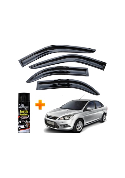 Focus 2 Mügen Cam Rüzgarlığı Sedan 2005 - 2011 Arası 4 Lü Takım +500ml Lastik Parlatıcı