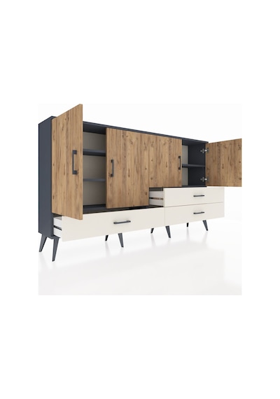 Arges Konsol 5 Raflı 3 Çekmeceli 4 Kapaklı 176x30x99 Antrasit-çam Antrasit-çam/aytaşı Arges Konsol 5 Raflı 3 Çekmeceli 4 Kapaklı 176x30x99 Antrasit-çam Antrasit-çam/aytaşı