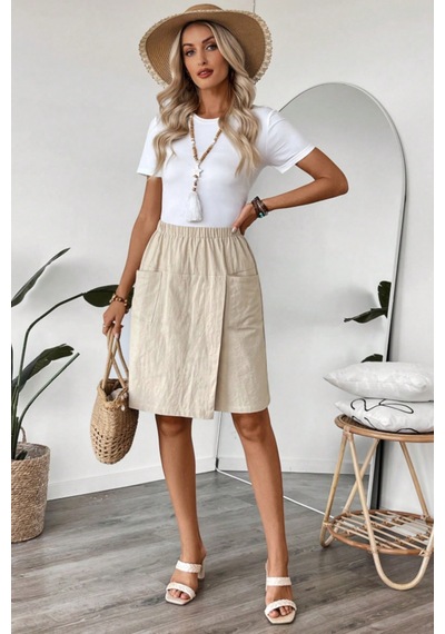 Cool Tarz Kadın %100 Keten Yüksek Bel Lastikli Cepli Bermuda Şort Rahat Kalıp Yazlık Doğal Keten Şort Bej Bej Cool Tarz Kadın %100 Keten Yüksek Bel Lastikli Cepli Bermuda Şort Rahat Kalıp Yazlık Doğal Keten Şort Bej Bej