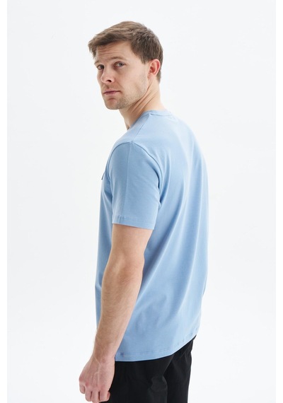 AR-MA Arma Erkek Regular Fit Basic Süprem Bisiklet Yaka Tişört Y29344472602 Mavi