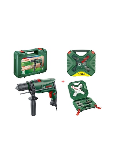 Bosch Easyımpact 600 Darbeli Matkap 600 Watt + 54 Parça Matkap Ucu Seti