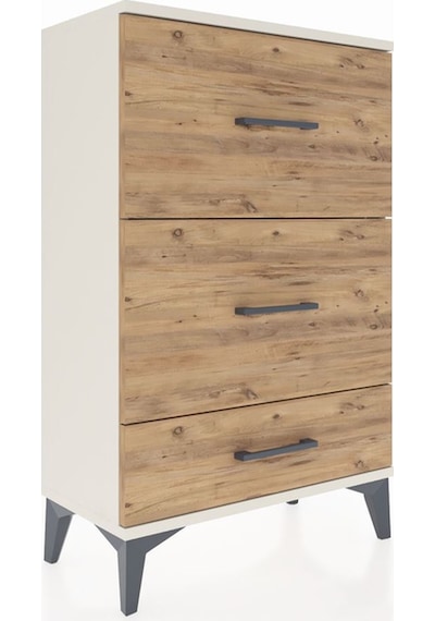 Arges Komodin 3 Çekmeceli 60x30x96 Aytaşı-çam Aytaşı