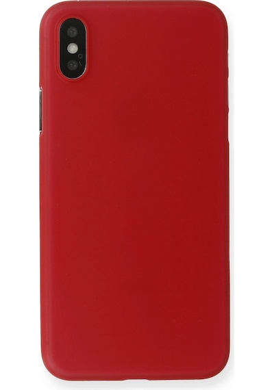 Muratech Newface Apple iPhone Uyumlu  X Kılıf Pp Ultra İnce Kapak - Kırmızı