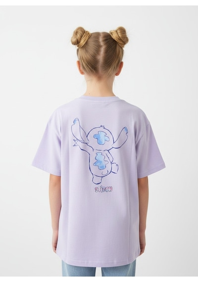 Sea Bubbles Stitch Kız Çocuk Tişört St10218 Lila