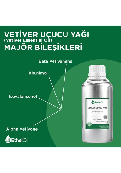 Vetiver Uçucu Yağı - 500 Gr - %100 Saf Ve Doğal Uçucu Yağ 500 G