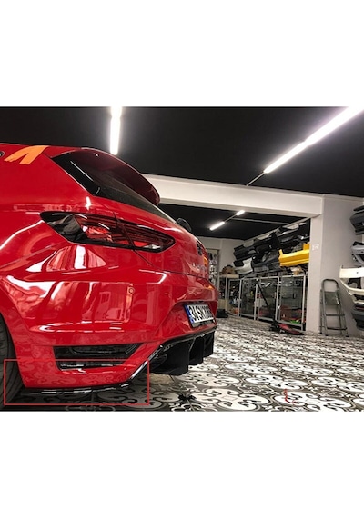 Seat Leon Mk3 Arka Tampon Fr Aero Flap Seti Piona Black Abs
