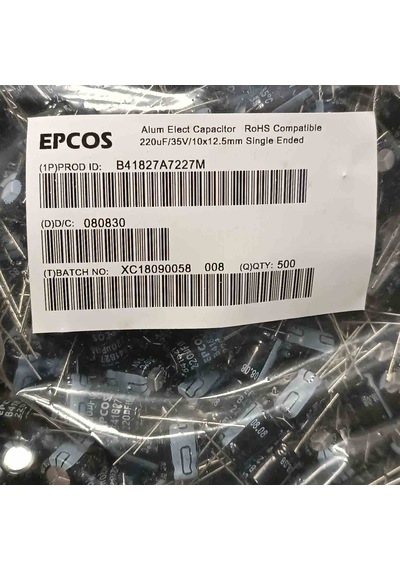 B41827a7227m 220mf 35v 10x12.5 Epcos Elko 56 Adet