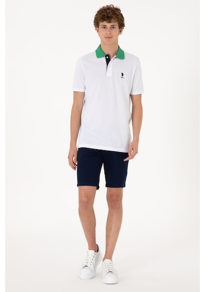 U.S. Polo Assn. Erkek Regular Fit Polo Yaka Beyaz Tişört 50306809-VR013