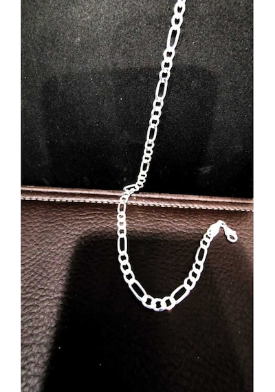 Omar Silver Erkek Figaro Gümüş Kolye Zincir 4,4 Mm