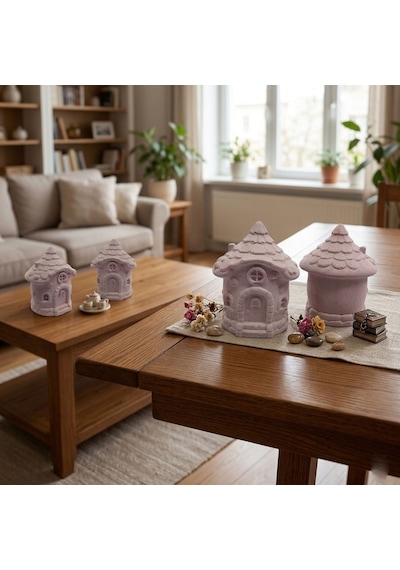 Tahtakale Toptancı Silikon 3d Küçük Boy Cüce Evi Kalıbı Şirin Ev Modeli Mum Ve Taş Tozu Kalıbı