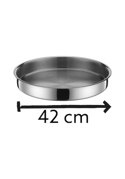 Paslanmaz Çelik Fırın Tepsisi 42 Cm Gümüş