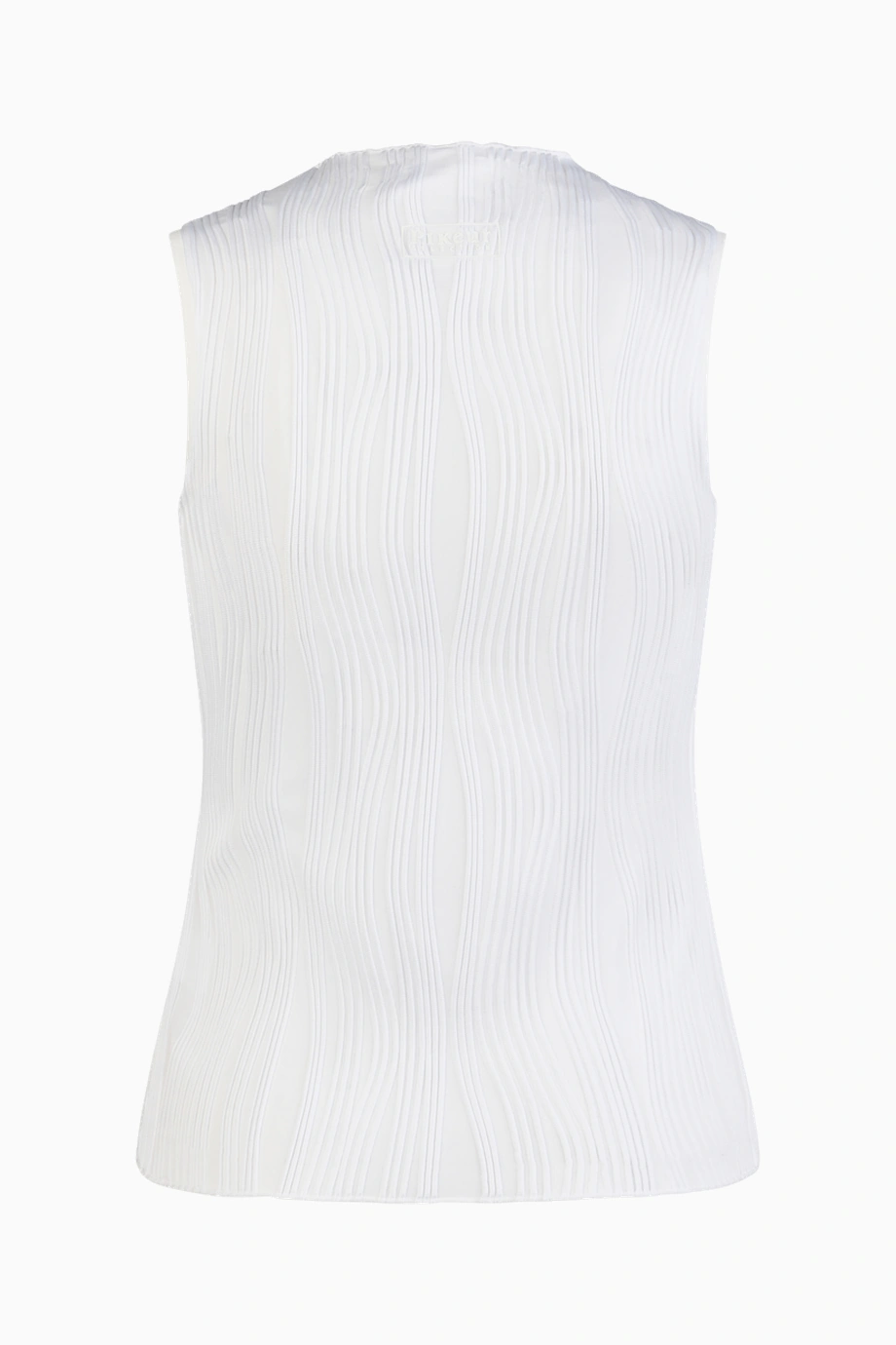 Pikeur Top Selection 1245 Dik Yaka Dokulu Kadın Spor Üst T-shirt Beyaz