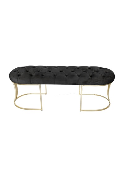 VİEGO GOLD ANTRASİT-Kapitoneli Model Puf&Bench&Koltuk-Oturak-Uzun Makyaj Puff-Yatak Odası Ucu&Önü