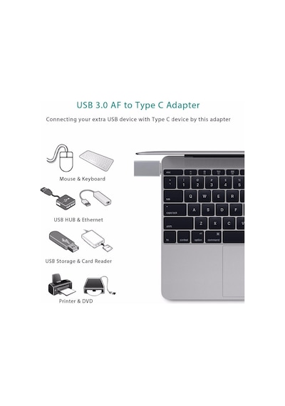Samsung Uyumlu Type C Usb 3.0 Otg Adaptör Dönüştürücü