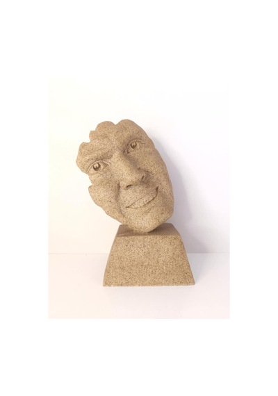 Biblo Gülen Adam Heykeli Hediye Sanat Ev Dekorasyon Ofis Masa Süsü Hediye Dekoratif
