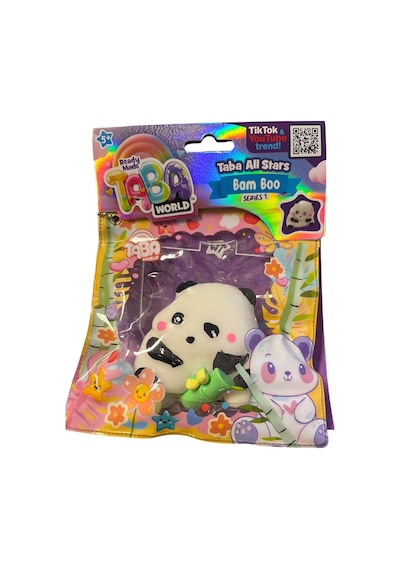 Taba World Bam Boo Panda Squishy Oyuncak Seri 1 Glow In The Dark Pom Pomlu Hayvanlar