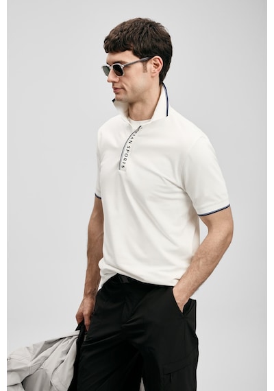 Lufian Lord Erkek Polo Yaka T-shirt 111040252 Ekru