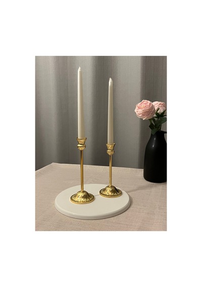 Rustik Model Gold Rengi 2'li Şamdan & Mumluk Seti Gold - 805784881 Gold