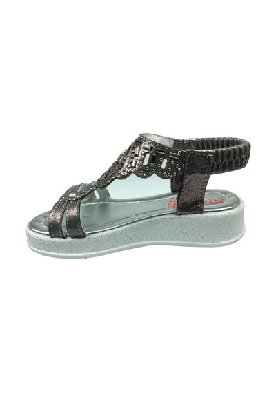 Oakley Ortopedikal Grafen Kiz Çocuk Sandalet Taşli Topuklu Abiye (355970451) Platin