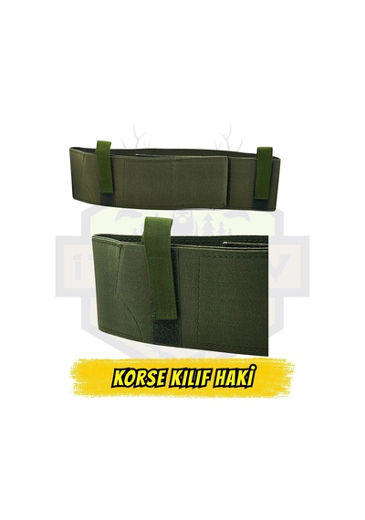 İtimatav Korse Tipi Ergonomik İç Ve Kemer Taşıma Kılıfı - Haki Ekstra Ak