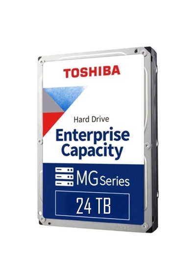 Toshıba Enterprıse, Mg11aca24te, 3.5", 24tb, 1gb 7200 Rpm, 7/24 Güvenlik, Data Center, Nas, Server,