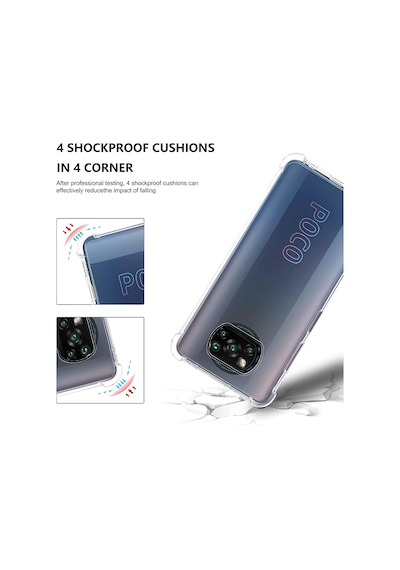 Xiaomi Poco X3 Pro Kilif Köse Korumali Seffaf Silikon Kapak 415481359