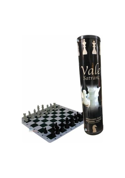 Vale Okul Tipi Satranç Takımı Rulo Çantalı Büyük Boy Kutulu 44 Cm