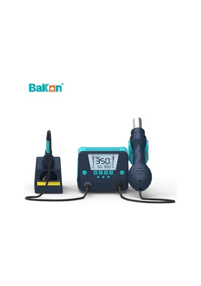 Bakon BK881 İntelligent 2 in 1 Lehimleme ve Sıcak Havya İstasyonu 650W + 600M Havya Ucu Set