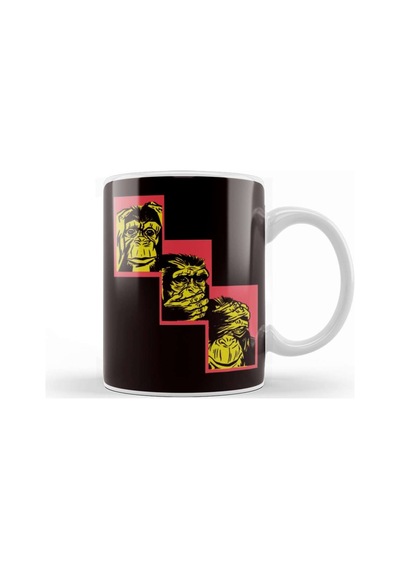See Speak Hear No Evil Japanese Art Japan Monkeys Emoticon Kupa Bardak Porselen No21784 Karışık
