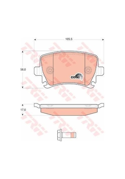 Volkswagen Eos Arka Fren Balatasi 2007-2011 1k0698451d Gdb1622 2.0 Tfsı