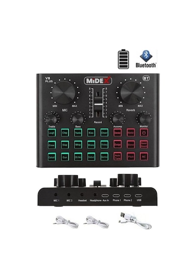 Mx-2020 Live Set Efektli Ses Kartı Mikrofon Stand Kayıt Canlı Yayın Seti Pc Ve Telefon