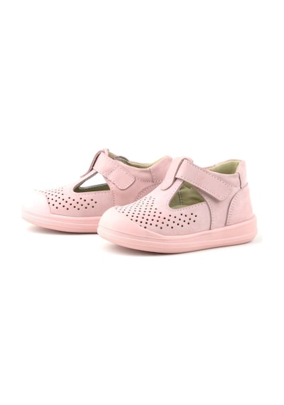Hapshoe Rakerplus Hakiki Deri Pembe Cırtlı Anatomik Bebek Sandalet Pembe