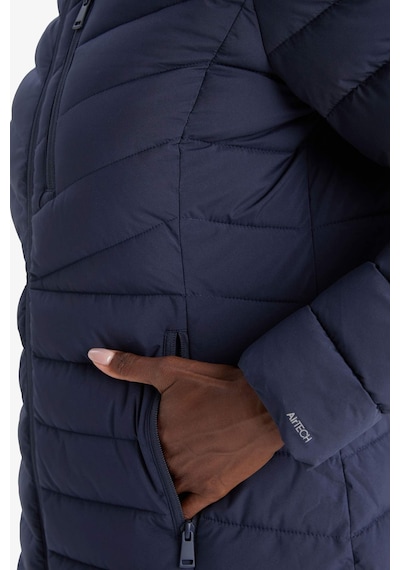 Defacto Defactofit Su İtici Regular Fit Kapüşonlu Şişme Parka Mont C6035ax25wnnv251 Lacivert-nv251