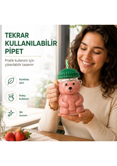 Sogud Cam Bardak - 580 Ml Pipetli Soğuk İçecek Bardağı - Borosilikat Cam Kupa - Ayıcıklı Figürlü Barista Kahve Bardağı - Smoothie Limonata Ice Tea Kokteyl Ve Meyve Suyu İçin Yazlık Sunum Asorti Renk Beyaz - Çok Renkli Sogud Cam Bardak - 580 Ml Pipetli Soğuk İçecek Bardağı - Borosilikat Cam Kupa - Ayıcıklı Figürlü Barista Kahve Bardağı - Smoothie Limonata Ice Tea Kokteyl Ve Meyve Suyu İçin Yazlık Sunum Asorti Renk Beyaz - Çok Renkli