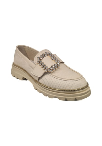 Ventes Kemer Taşlı Kadın Loafer Ayakkabı 989515-5z Ten