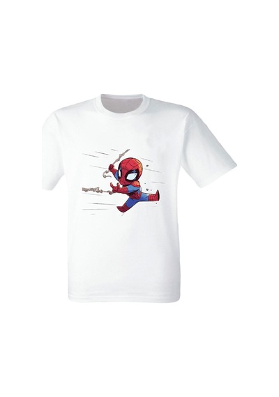 Alpşan Ticaret Örümcek Adam Baskılı Beyaz Tshirt Beyaz