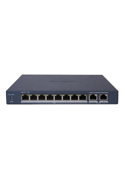 Hıkvısıon 8port 60w Full Poe Ds-3e1310p-eı/m 10/100 2x-uplınk Yönetilemez Switch Metal