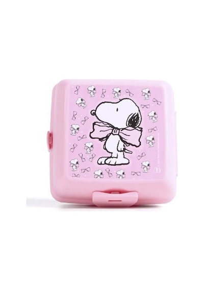 Snoopy Pembe Matara Ve Beslenme Kabı Çok Renkli