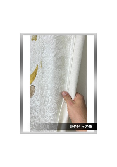Çocuk Odası Fon Perde Ay Üstündeki Ayıcık Temalı Kaliteli Renkli 704262377