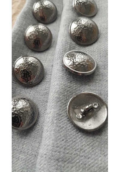 Sıyah Nıkel Metal Düğm 20 Mm 8 Adet