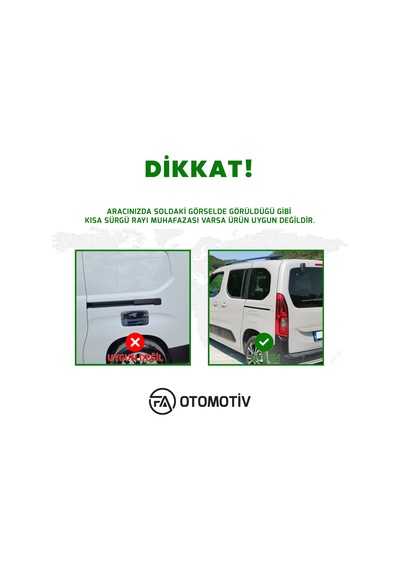 Opel Combo Panelvan Krom Sürgü Çıtası 2 Parça 2019 Model Ve Sonrası