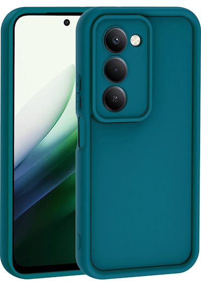 Xiaomi Redmi 15 Kılıf Kamera Korumalı Ananas Silikon Kapak Koyu Yeşil