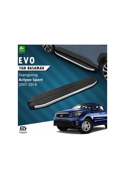 S-dizayn Ssangyong Actyon Sports Evo Krom Yan Basamak 203 Cm 2007-2018 A+ Kalite