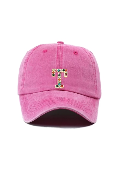 Twingold İsme Özel Yıkamalı Kep Şapka - Ab01010 - Pembe Pembe