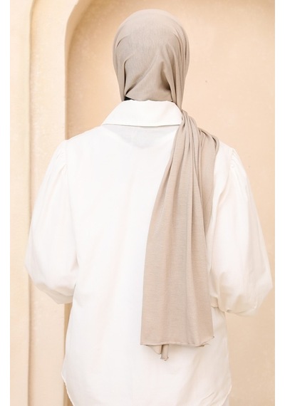 Penye Şal Tesettür Giyim, %100 Pamuk, Hafif, Rahat, Şık, Yüksek Kalite, Shawl, Scarf, Hijab, Shawl Bej