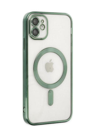 Apple Uyumlu iPhone  11 Kilif Magsafe Kamera Lensli Korumali Seffaf Silik 560979745