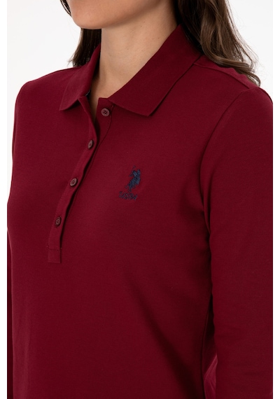 U.S. Polo Assn. Kadın Bordo Basic Polo Yaka Sweatshırt 50307755-VR014 U.S. Polo Assn. Kadın Bordo Basic Polo Yaka Sweatshırt 50307755-VR014